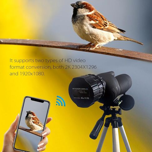 Telescope Camera, Digital Eyepiece Supports 2K Video Recording & 4MP Photos Built in Electronic Eyepiece Camera for 1.18‑1.97in Telescope, for Astrophotography, Bird Watching,White in Kuwait