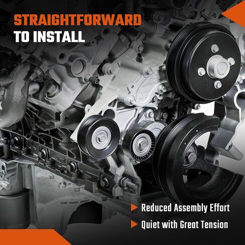 39358 Belt Tensioner Assembly with Pulley Fit for Nissan Altima 2013-2018, Rogue 2014-2020, 2.5L, Replace# 19553TA0A, 119553TA0B in Kuwait