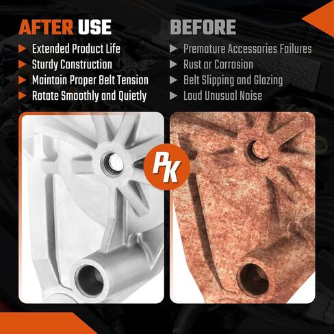 39358 Belt Tensioner Assembly with Pulley Fit for Nissan Altima 2013-2018, Rogue 2014-2020, 2.5L, Replace# 19553TA0A, 119553TA0B in Kuwait