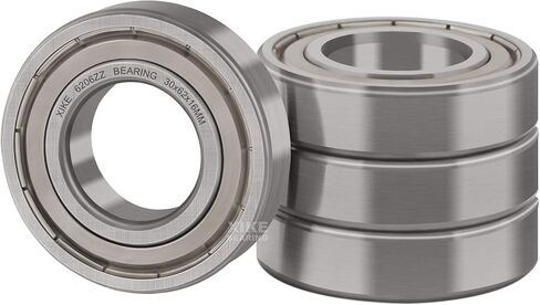 XiKe 4 Pcs 6200ZZ Double Metal Seal Bearings 10x30x9mm, Pre-Lubricated and Stable Performance and Cost Effective, Deep Groove Ball Bearings. in Kuwait
