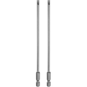 HARFINGTON 2pcs SL5 Magnetic SLotted Screwdriver Bits 5mm S2 Steel Flat Head Screwdriver Bit 1/4" Hex Shank Industrial Grade Screw Driver Drill Bits 6" Long for Remove Fastening Screws