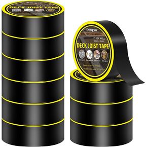 Dongxw Deck Joist Tape 4" X 50' Butyl Joist Tape for Decking Waterproof Flashing Tape for Protecting Joists Decks and Beams (2 Rolls)