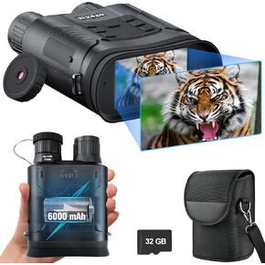 Nightiger Night Vision Binoculars High Resolution 6x5 Excellent Color Optics Built-in 6000mAh Rechargeable Batteries FHD Night Vision Goggles with Camera Night Vision Monocular Telescope Binoculars