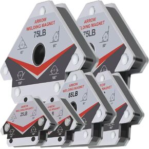 GUTIMORE 25LB Welding Magnet,Pack of 4, Heavy Duty Welding Magents Holder, Welding Magnet Arrow Holder,45 90 135 Degree Angle Holding Magnet