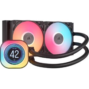 CORSAIR iCUE Link Titan 360 RX RGB Liquid CPU Cooler – 360mm AIO – Low-Noise – FlowDrive Cooling Engine – Intel LGA 1851/1700, AMD AM5/AM4 – 3X RX120 RGB Fans – iCUE Link System Hub Included – Black