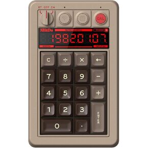 8Bitdo 18 Keys Retro Mechanical Numpad, Supports PC Numpad & Standard Calculator Mode, Hot-swappable, PC Calculator Shortcut Button, Bluetooth/2.4G/Wired Numpad for Windows and Android - N Edition