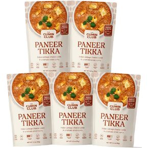 Paneer Tikka Masala الفوري في Cumin Club - مجموعة وجبات هندية أصيلة مع نكهات إقليمية ، جاهزة لتناول الطعام في 5 دقائق فقط - حزمة من 5 أكياس لمطبخ الهند المريح واللذيذ في المنزل