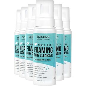 Scrubzz No Rinse Body Wash for Elderly, Rinse Free Cleansing Foam, Waterless Foaming Cleanser for Men and Women, Great for Camping, Gym and Post Workout, Hospital Stays and Post Surgery - 3 Pack