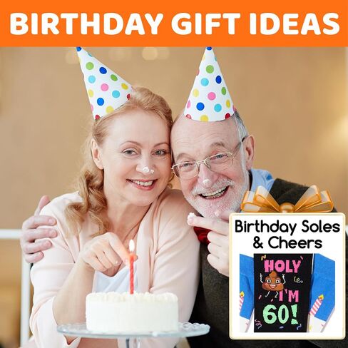 أفكار هدايا عيد ميلاد HAPPYPOP للرجال والنساء الأكبر سنًا - جوارب مضحكة للأم والأب، هدايا عيد الميلاد الخامس والستين لها in Saudi Arabia