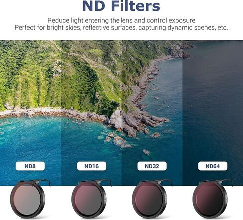JJC Neo Drone CPL ND Filter Set, CPL ND8 ND16 ND32 Polarizing Neutral Density Filters Kit for DJI Neo Drone Fly More Combo, Multi Coated HD Optical Glass Filter with Lightweight Aluminum Frame in Kuwait
