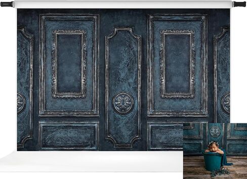 Kate Blue Vintage Wall Backdrops Retro Interior Classic Photography Backdrops Elegant Photo Photo Studio Props ، 7x5ft in Kuwait