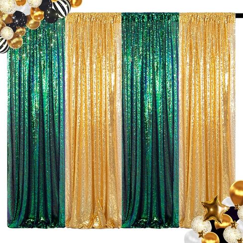 ShinyBeauty 4 Panels Sequin Photo Backdrop, 2FTx8FT Sparkle Backdrop Red and Silver Backdrop Sequin Backdrop Birthday Backdrop Curtains Shimmer Background for Wedding, Photograph Christmas Backdrop in Kuwait