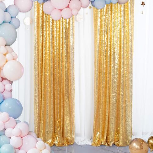 ShinyBeauty 4 Panels Sequin Photo Backdrop, 2FTx8FT Sparkle Backdrop Red and Silver Backdrop Sequin Backdrop Birthday Backdrop Curtains Shimmer Background for Wedding, Photograph Christmas Backdrop in Kuwait