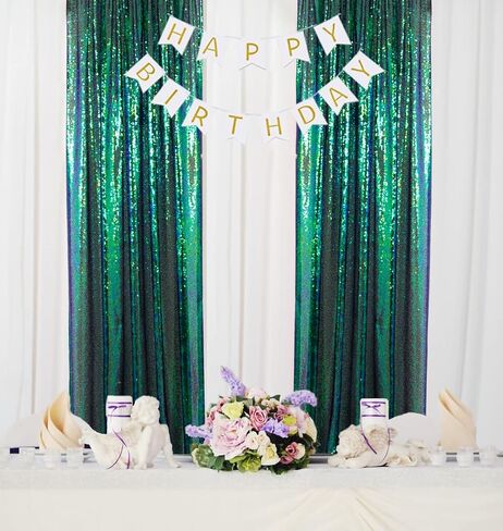 ShinyBeauty 4 Panels Sequin Photo Backdrop, 2FTx8FT Sparkle Backdrop Red and Silver Backdrop Sequin Backdrop Birthday Backdrop Curtains Shimmer Background for Wedding, Photograph Christmas Backdrop in Kuwait