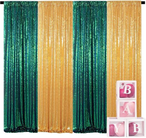 ShinyBeauty 4 Panels Sequin Photo Backdrop, 2FTx8FT Sparkle Backdrop Red and Silver Backdrop Sequin Backdrop Birthday Backdrop Curtains Shimmer Background for Wedding, Photograph Christmas Backdrop in Kuwait