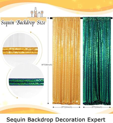 ShinyBeauty 4 Panels Sequin Photo Backdrop, 2FTx8FT Sparkle Backdrop Red and Silver Backdrop Sequin Backdrop Birthday Backdrop Curtains Shimmer Background for Wedding, Photograph Christmas Backdrop in Kuwait