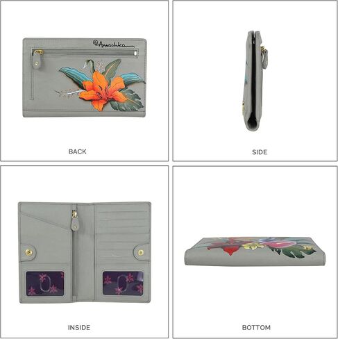 Anuschka Women's Original Hand-Painted Genuine Leather Two Fold Wallet in Saudi Arabia