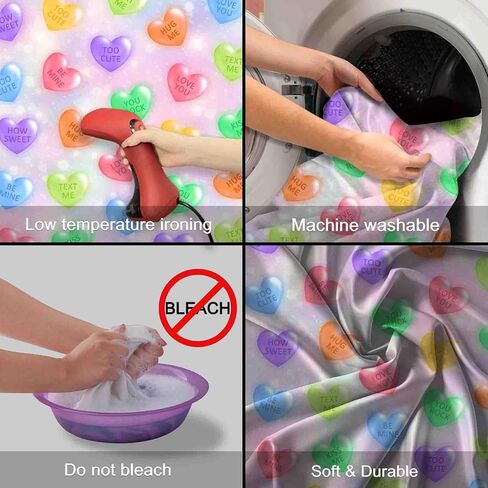 7x5ft Fabric Valentine's Day Sweet Heart Photography Backdrop Conversation Hearts Candy Sayings Signs Background Anniversary Photo Tapestry Booth Props in Kuwait