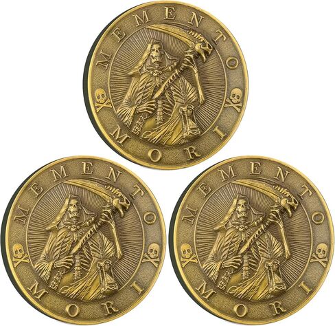 Memento Mori Carpe Diem Coin Stoic Reminder Token Skull Challenge Coin in Saudi Arabia