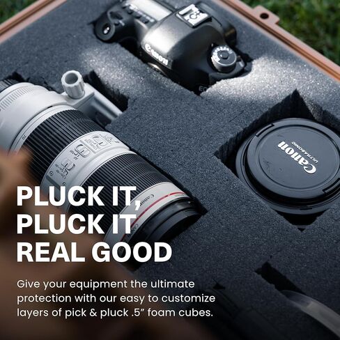 Condition 1 22" Large Rolling Lockable Hard Storage Case with Foam, Model 300, Waterproof Protective Box for Camera, Tactical, Scientific Gear, Made in USA, 21.84"x13.82"x9" Tan in Kuwait