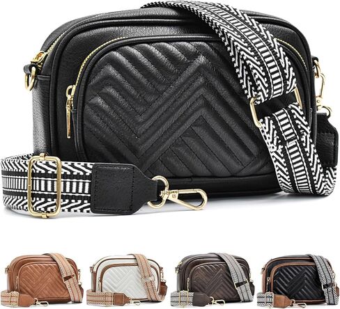 Crossbody Bags for Women Quilted Crossbody Purses Crossbody Bags Trendy Small Shoulder Bag with Wide Strap in Kuwait