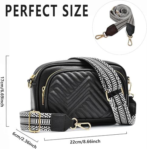 Crossbody Bags for Women Quilted Crossbody Purses Crossbody Bags Trendy Small Shoulder Bag with Wide Strap in Kuwait