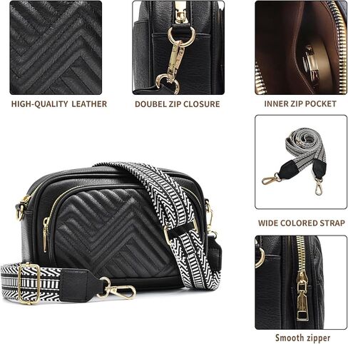 Crossbody Bags for Women Quilted Crossbody Purses Crossbody Bags Trendy Small Shoulder Bag with Wide Strap in Kuwait