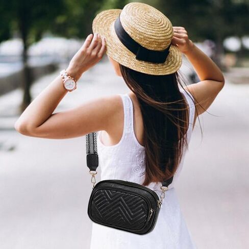 Crossbody Bags for Women Quilted Crossbody Purses Crossbody Bags Trendy Small Shoulder Bag with Wide Strap in Kuwait