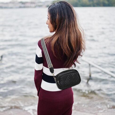 Crossbody Bags for Women Quilted Crossbody Purses Crossbody Bags Trendy Small Shoulder Bag with Wide Strap in Kuwait