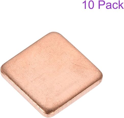DMiotech 20 حزمة 15 × 15 × 1.2 مم مجموعة وسادة نحاسية حرارية IC رقائق غرفة تبريد تبريد الرقائق لتبريد الكمبيوتر المحمول in Saudi Arabia
