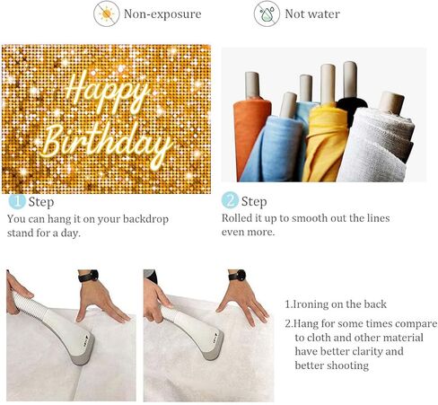 Pink Flash Square Photography Backdrop Hot Pink Happy Birthday Glitter Shinning Sequin Wall Panels Shimmer Wall Background for Girls Woman Birthday Party Decorations Banner (Pink, 7X5FT(82x59inch)) in Kuwait