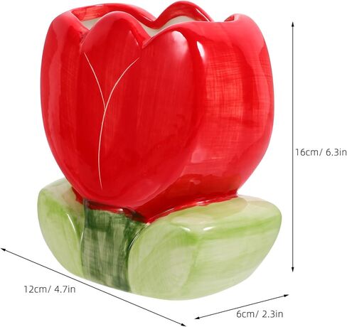 VILLCASE Tulip Pen Holder, Cute Pencil Stand Case Pencil Cups Makeup Brush Holder Desk Organizer Small Stationery Organizer for Home Office in Saudi Arabia