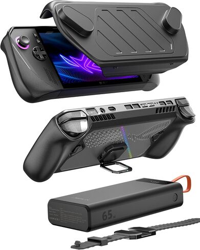 JSAUX PC0111 ModCase Compatible with ASUS ROG Ally X, ROG Ally X Case with Detachable Front Shell, Include Protective Case, Face Cover, Metal Bracket and Strap - Basic Set in Kuwait