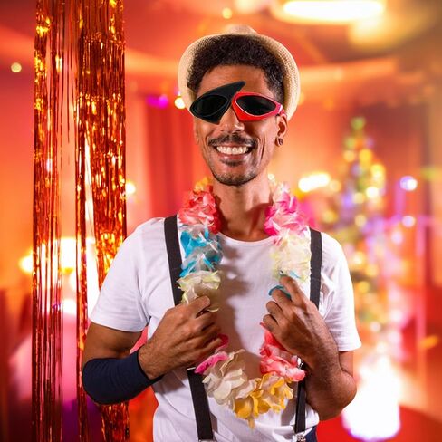 النظارات الشمسية المثلثة من شركة Vaulted Skulls & Co | نظارات شمسية ريترو من الثمانينيات | نظارات شمسية غير متماثلة | ظلال روك عتيقة | نظارات شمسية نيون ساطعة | الوردي والأخضر | الحجم القياسي in Kuwait