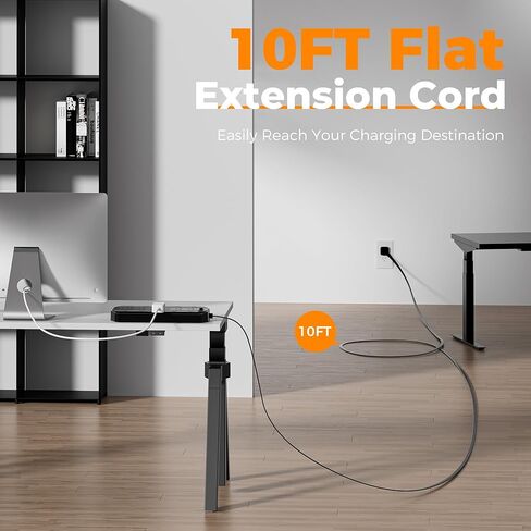 4000J Surge Protector Power Strip, TESSAN 6FT Extension Cord with Multiple Outlets, 22 Outlets Heavy Duty Power Strip with 4 USB Ports (2 USB C), Charging Station, Office Desk Accessories, Black in Kuwait