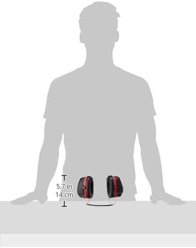3M H10A Peltor Optime 105 Over the Head Earmuff, Ear Protectors, Hearing Protection, NRR 30 dB,Black, Red in Kuwait