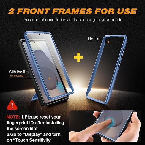 Tongate for Samsung Galaxy S25 Ultra Case ، [غطاء الكاميرا المدمج وحامي الشاشة] [إطاران أماميان] حافظة هاتفية شديدة التحمل S25 مع الحافظة والأسود. in Kuwait