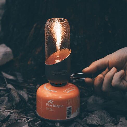 Fire-Maple Camping Lantern Glass والصلب والألومنيوم | البروبان أو isobutane الوقود علبة الأضواء الجميلة | لا حاجة إلى عباءة | الفوانيس البروبان للتخييم ، الطوارئ ضرورية in Kuwait