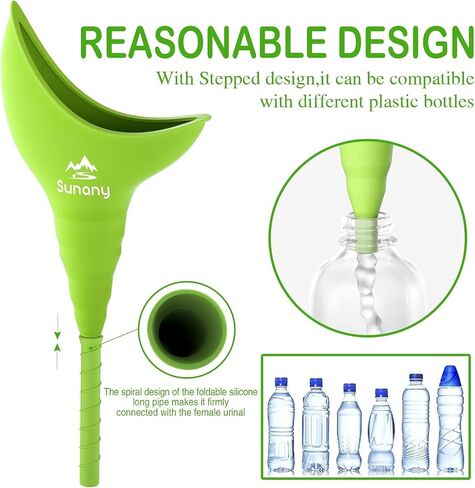 Female Urination Device, Reusable Female Urinal Silicone Women Pee Funnel Allows Women to Pee Standing Up, The Perfect Companion for Camping,Outdoor,Travel（Fuchsia） in Kuwait