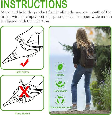 Female Urination Device, Reusable Female Urinal Silicone Women Pee Funnel Allows Women to Pee Standing Up, The Perfect Companion for Camping,Outdoor,Travel（Fuchsia） in Kuwait