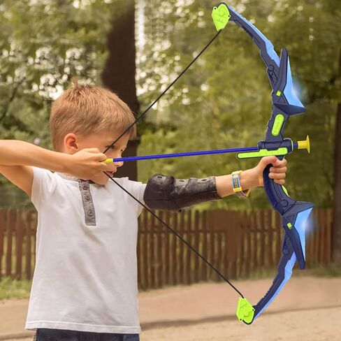 2 Pack Bow and Arrow Set for Kids, Light Up Archery Set with 14 Suction Cup Arrows, Archery Targets Outdoor Games for Kids Ages 4-8 8-12, Birthday Gifts Toys for 5 6 7 8 9 10 11 12 Year Old Boys Girls in Kuwait