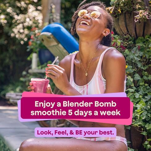 Bomb Co. Blender Bomb ، OG ، Superfood Smoothie Mix مع بذور شيا ، بذور القنب ، بذور الكتان ، ملح البحر ، والأحماض الأمينية لصحة الأمعاء ، خالية من الغلوتين ، ألياف عالية ، 10 حصص in Saudi Arabia