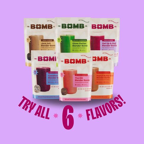 Bomb Co. Blender Bomb ، OG ، Superfood Smoothie Mix مع بذور شيا ، بذور القنب ، بذور الكتان ، ملح البحر ، والأحماض الأمينية لصحة الأمعاء ، خالية من الغلوتين ، ألياف عالية ، 10 حصص in Saudi Arabia