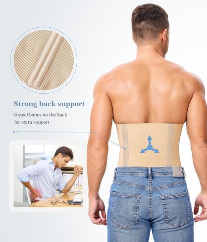 TAILONG Waist Trainer for Men Shapewear Tummy Control Body Shaper Corset Slimming Girdle Fajas para Hombres Black in Saudi Arabia