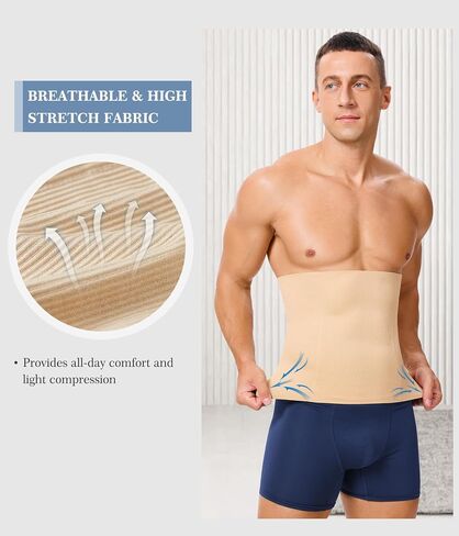 TAILONG Waist Trainer for Men Shapewear Tummy Control Body Shaper Corset Slimming Girdle Fajas para Hombres Black in Saudi Arabia