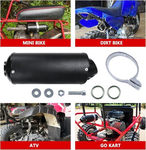 28mm 1.1" Exhaust Silencer Muffler Clamp Gasket for 50cc 70cc 90cc 110cc 125cc TRX90 ATC70 ATC200X TTR110 TTR125 KLX110 Apollo RFZ Coolster Lifa Taotao Dirt Pit Bike ATV Quad Mini Bike Silver in Saudi Arabia