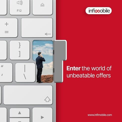 $12.6/Month | Infimobile Prepaid Unlimited Plan: 6 Months | 10GB High-Speed Data Per Month | Unlimited Data Talk & Text | Prepaid Plan Service SIM Card | Nationwide Coverage | 4G, 5G Network in Saudi Arabia