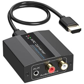 HDMI ARC Adapter 192KHz Multi Function Audio Converter or Toslink or Coaxial to 3.5 mm Jack Stereo R L Toslink Coaxial Support Multi Ports Output Simultaneously