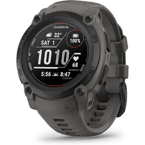 Garmin Instinct® 3 45mm, Solar Charged Display, Rugged Outdoor GPS Smartwatch, Metal-Reinforced Bezel, Built-in Flashlight, Black