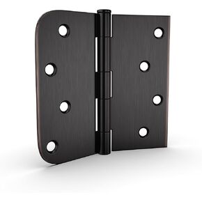 Pack of 3 goldenwarm 4in Door Hinges Antique Brass Door Hinges Butt Hinges with Square & Round Corners, Interior Door Hardware Iron Door Hinges